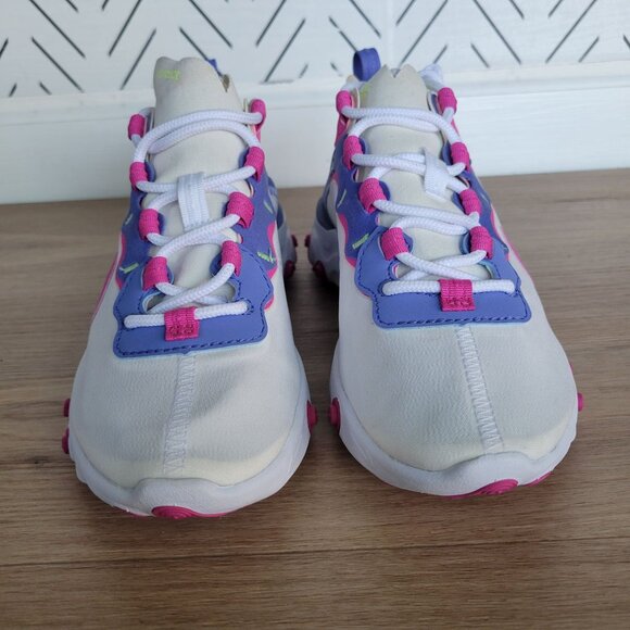⭐Nike  React Element 55 Womens Athletic Running Shoes Sz 5 White Pink BQ2728-104 - Picture 3 of 9